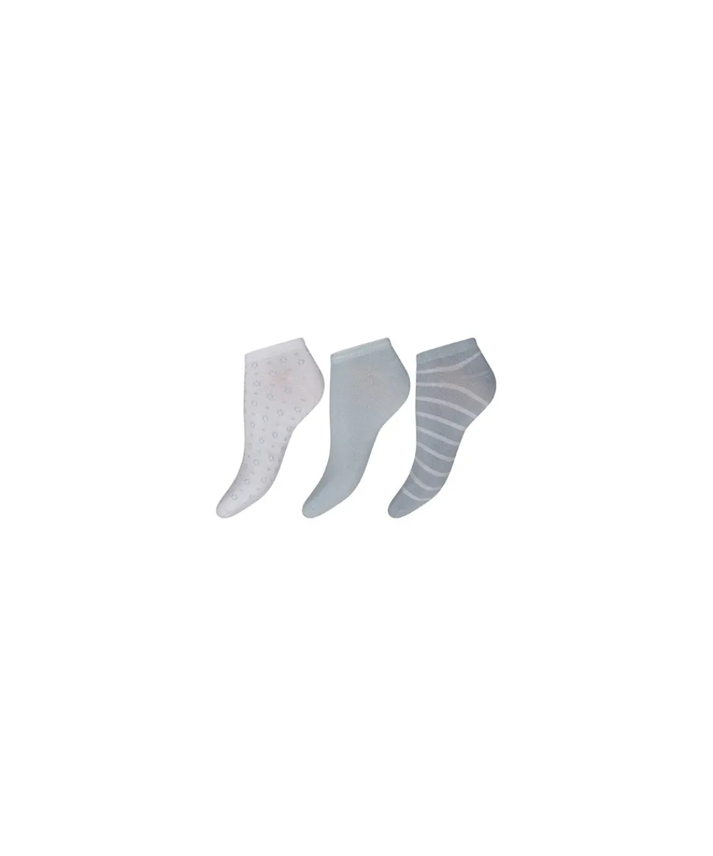 Decoy Ankelstrømper/ Sokker<10085 MULTIFARVET - 3-Pack Sneaker Sock Bamb