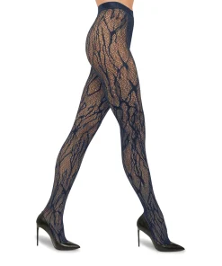 Wolford Strømpebukser/ Leggings<5452 NAVY - Snake Lace Tights