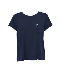 Missya Top/ Loungeshirt/ Pyjamas<101 NAVY - Softness T-shirt