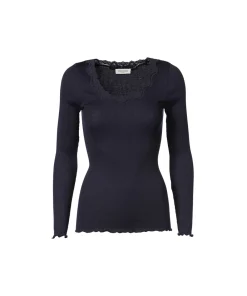 Rosemunde Undertøj<135 NAVY - Vintage Lace T-shirt Regular Ls