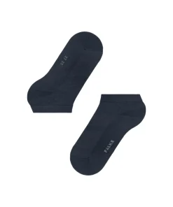 Falke Ankelstrømper/ Sokker<6127 NAVY MEL. - ClimaWool SN Socks