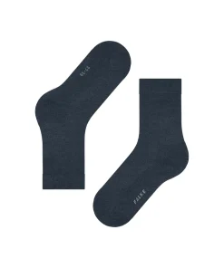 Falke Ankelstrømper/ Sokker<6127 NAVY MEL. - ClimaWool SO Socks