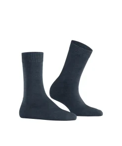 Falke Ankelstrømper/ Sokker<6127 NAVY MEL. - ClimaWool SO Socks