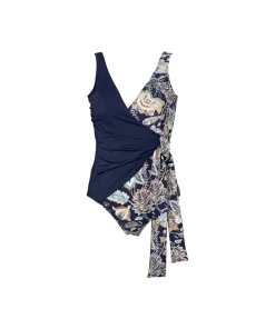 Missya Badedragter<102 NAVY W PRINT - Monaco 3 Colour Swimsuit
