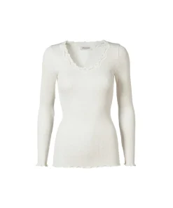 Rosemunde Undertøj<1049 NEW WHITE - Vintage Lace T-shirt Regular Ls