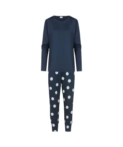 Mey Top/ Loungeshirt/ Pyjamas<408 NIGHT BLUE - Anouk Pyjama 7/8 Length, Long Sleeve