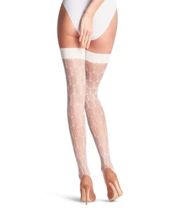 Falke Selvsiddende/ Overknee|Sexet Lingeri<2059 OFF-WHITE - Cream Swirl STU Stay Up