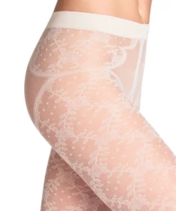 Falke Strømpebukser/ Leggings<2059 OFF-WHITE - Floral Shower TI Tights