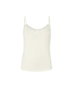 Lady Avenue Top/ Loungeshirt/ Pyjamas|Undertøj<00 OFF-WHITE - LA - Bamboo Underwear Camisole With Lace