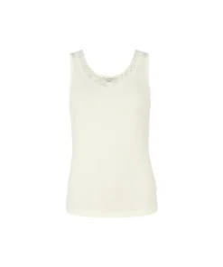 Lady Avenue Undertøj<00 OFF-WHITE - LA - Bamboo Underwear Tank Top With Lace