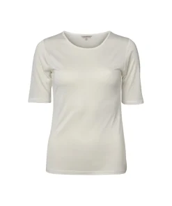 Lady Avenue Undertøj<00 OFF-WHITE - LA - Silk Jersey T-shirt