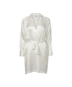 Lady Avenue Kåber<00 OFF-WHITE - LA - Silk Woven Short Kimono