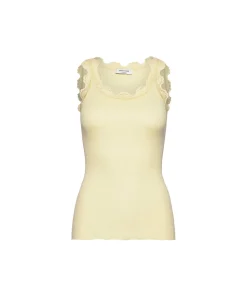 Rosemunde Undertøj<879 PASTEL YELLOW - Silk Silk top w/ lace