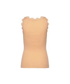 Rosemunde Undertøj<960 PEACH FUZZ - Silk Top Regular W/Vintage Lace