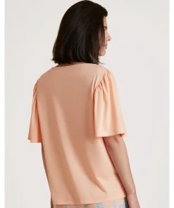 Calida Top/ Loungeshirt/ Pyjamas<082 PEACH PARFAIT - Favourites Balance Shirt short-sleeve