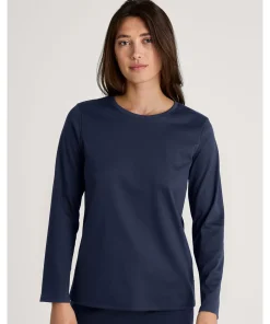 Calida Top/ Loungeshirt/ Pyjamas<488 PEACOAT BLUE - Favourites Sleep Shirt Long-Sleeve