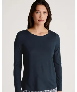 Calida Top/ Loungeshirt/ Pyjamas<488 PEACOAT BLUE - Favourites Seduction Shirt Long-Sleeve