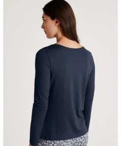 Calida Top/ Loungeshirt/ Pyjamas<488 PEACOAT BLUE - Favourites Seduction Shirt Long-Sleeve