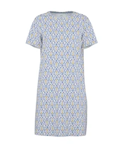 Calida Natskjorter/ Big Shirts|Natkjoler/ Underkjoler/ Chemiser<502 PLACID BLUE - Ornament Nights Sleepshirt