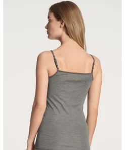 Calida Undertøj<857 PLATIN MELÉ_ - True Confidence Spaghetti Top