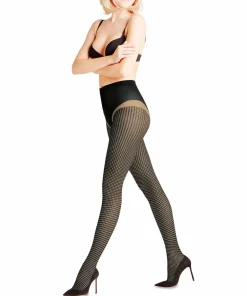 Falke Strømpebukser/ Leggings<4169 POWDER - Houndstooth TI Tights