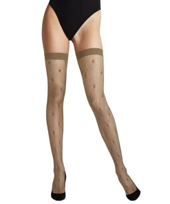 Falke Selvsiddende/ Overknee<4169 POWDER - Lingerie Dot STU Stay Ups