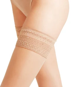 Falke Selvsiddende/ Overknee<4169 POWDER - Seidenglatt 15 STU Fine Stay-Up