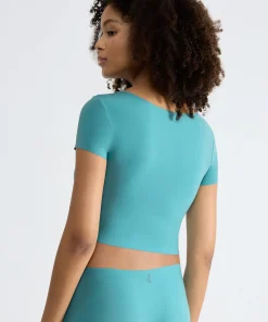 Sloggi Undertøj|Bh'er<1597 QUIET TURQUOISE - ZERO Feel 2.0 Crop Top