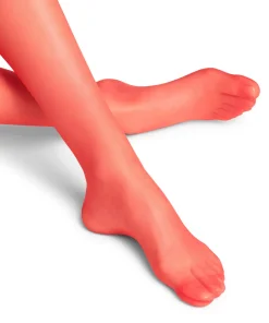 Falke Selvsiddende/ Overknee<8149 RED - Seidenglatt 15 STU Fine Stay-Up