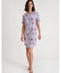 Calida Natskjorter/ Big Shirts|Natkjoler/ Underkjoler/ Chemiser<276 RED VIOLET - Spring Flower Dreams Sleepshirt