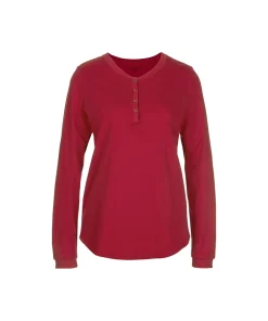 Calida Top/ Loungeshirt/ Pyjamas<167 RIO RED - Favourites Holidays Shirt Long-Sleeve