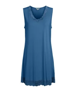 Lady Avenue Natskjorter/ Big Shirts|Natkjoler/ Underkjoler/ Chemiser<651 ROYAL BLUE - Bamboo Homewear Sleeveless Nightdress