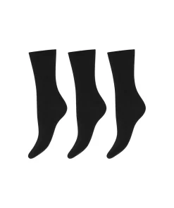 Decoy Ankelstrømper/ Sokker<1100 SORT - Ankle Sock Orgcotton 3Pk