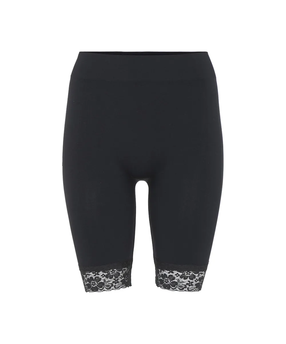 Decoy Indershorts|Undertøj<1100 SORT - Long Shorts W/Lace