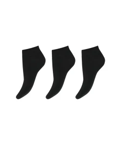 Decoy Ankelstrømper/ Sokker<1100 SORT - 3-Pack Ankle Sock Cotton