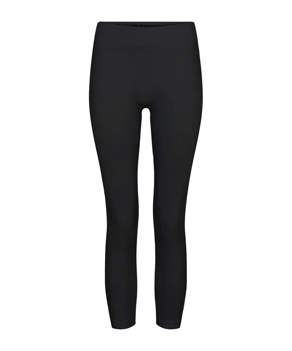 Decoy Strømpebukser/ Leggings<1100 SORT - Seamless Capri Leggings