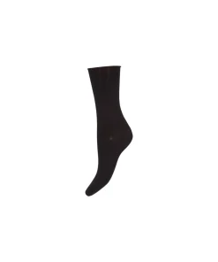Decoy Ankelstrømper/ Sokker<1100 SORT - Sock Fineknit Orgcotton