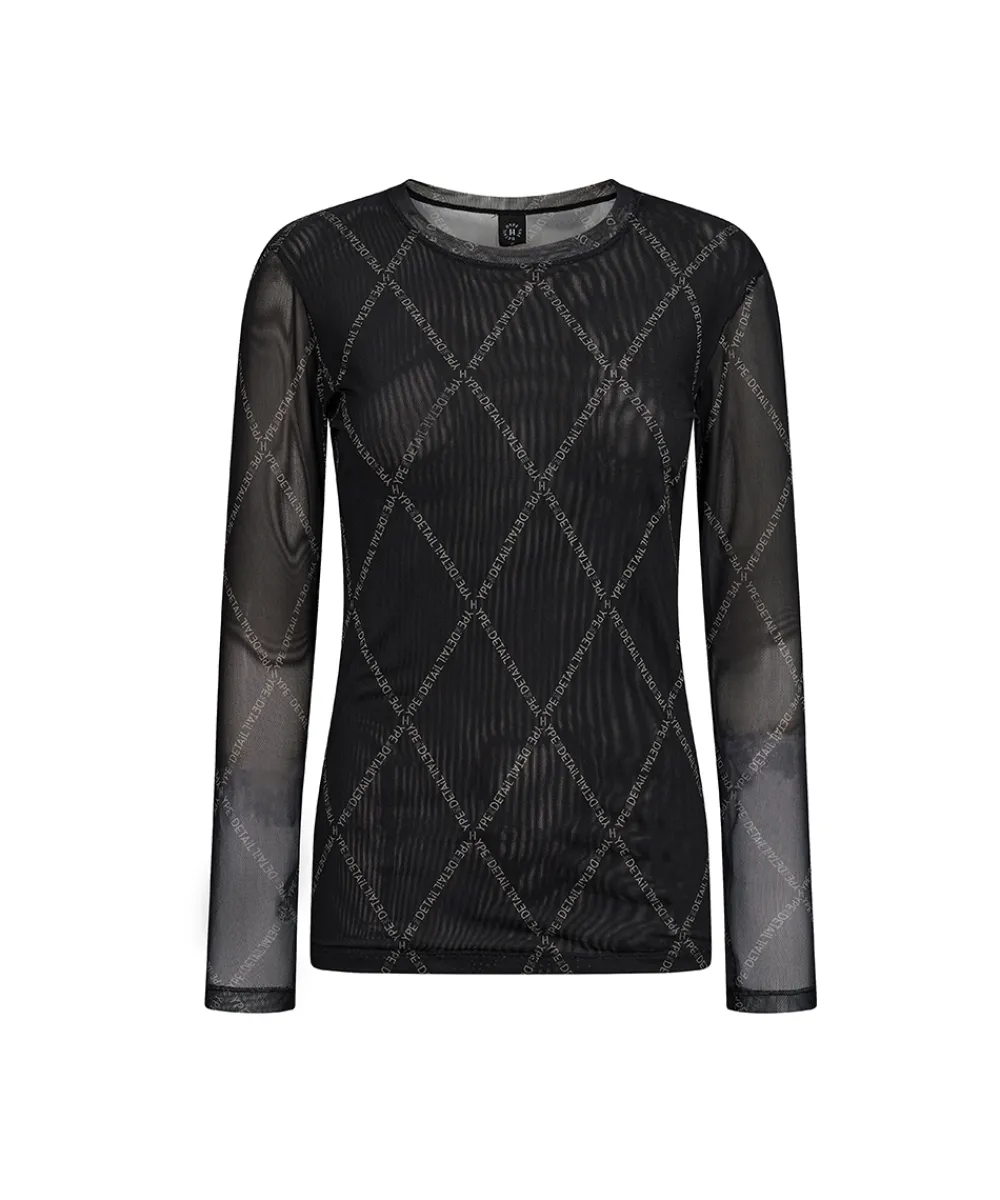 Hype The Detail Top/ Loungeshirt/ Pyjamas|Undertøj<13 SORT - Blouse W/Print