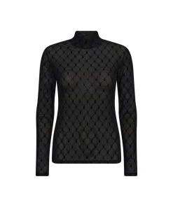 Hype The Detail Top/ Loungeshirt/ Pyjamas|Undertøj<9 SORT - Mesh Turtle Neck