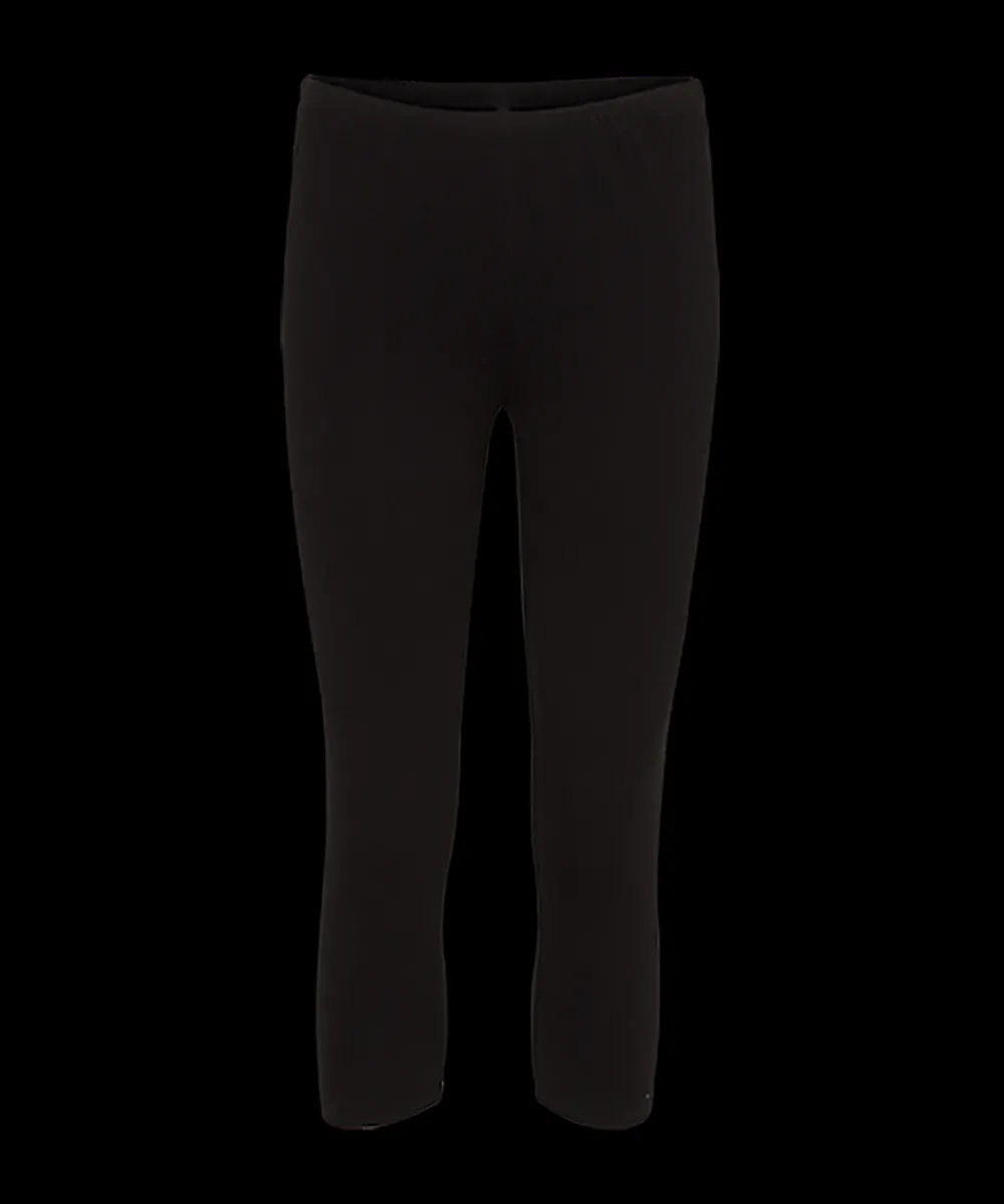 Decoy Strømpebukser/ Leggings<1100 SORT - Viscose Stretch Capri