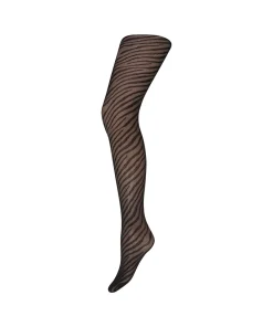 Decoy Strømpebukser/ Leggings<1100 SORT - Zebra 25 Denier Tights