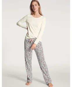 Calida Top/ Loungeshirt/ Pyjamas|Pyjamas/ Loungewear<910 STAR WHITE - Favourites Glow Shirt Long-Sleeve