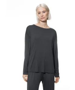 Mey Top/ Loungeshirt/ Pyjamas<515 THUNDER GREY - Lovestory T-shirt Long Sleeve