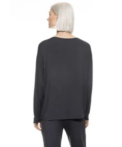 Mey Top/ Loungeshirt/ Pyjamas<515 THUNDER GREY - Lovestory T-shirt Long Sleeve