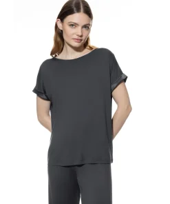 Mey Top/ Loungeshirt/ Pyjamas<515 THUNDER GREY - Lovestory T-shirt