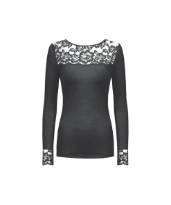 Mey Undertøj<515 THUNDER GREY - Wool T-shirt Long Sleeve