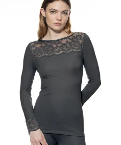 Mey Undertøj<515 THUNDER GREY - Wool T-shirt Long Sleeve