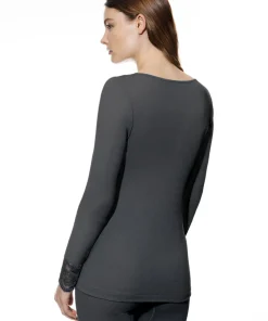 Mey Undertøj<515 THUNDER GREY - Wool T-shirt Long Sleeve