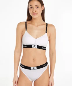 Calvin Klein Trusser<100 WHITE - 1996 Cotton Highwaist Brazilian