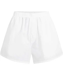 Calvin Klein Shorts/ Loungepants<100 WHITE - Cotton Poplin Sleep Shorts